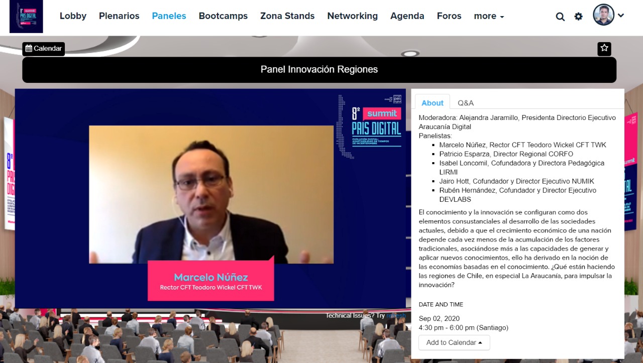 Araucanía Digital representó con éxito a la Región en octava Summit país digital con panel sobre innovación en la educación